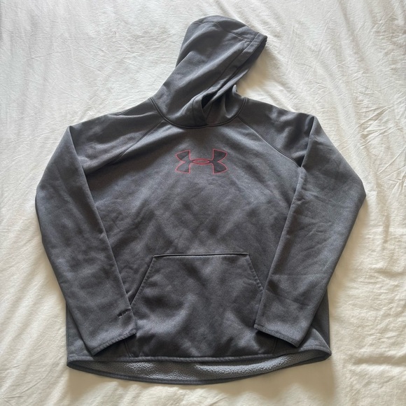 Under Armour Cold Gear Gray Hoodie Loose Sweatshirt Size L Style 1288356 - Picture 1 of 7